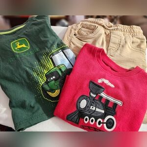 Toddler size 2T lot 3 - 3 pcs John Deere, Jumping Beans & Cat&Jack